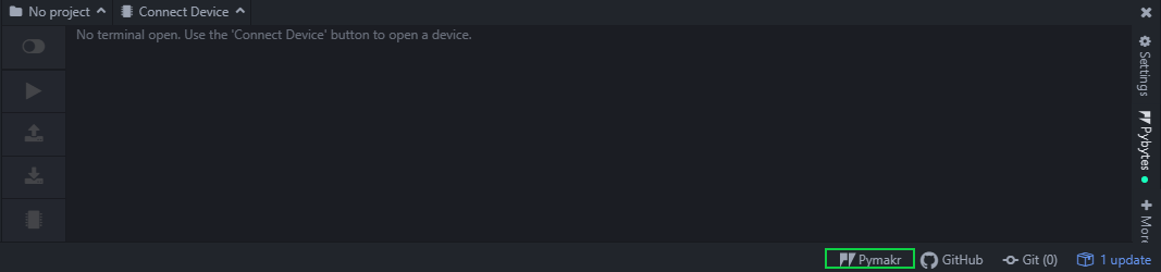 Pymakr package opened