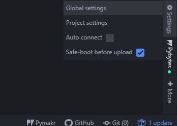 Open Global Settings